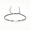 Pulsera de cuentas de arroz de vidrio simple pulsera de cuentas tejida a mano pulsera de perlas vintage naturales al por mayor para mujer