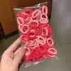 Anillo de Toalla Infantil Duradero de Colores Dulces Anillo para el Pulgar del Bebé de Alta Elasticidad Diadema de Banda de Goma para Niña No Lastima el Cabello Adorno para la Cabeza