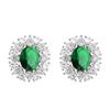 RAKOL Directo de Fábrica Lujo Ligero Huevo Esmeralda de Zirconia Pendientes para Mujer Exquisitos Creativos de Flor