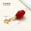 Cuentas redondas de ágata de cristal natural, pequeños accesorios colgantes para pulseras, collares, accesorios de bricolaje, cierres universales, colgantes para bolsos
