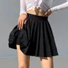 Falda Deportiva de Yoga Transfronteriza Europea y Americana, Falda plisada de cintura alta anti-exposición con bolsillo para exterior, tenis, golf, minifalda