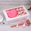 Caja con Forma de Ola para Abrir Ventana del Día de San Valentín 520 Transfronteriza Chocolate Fruta Macarrón Donut Postre Empaque para Hornear