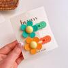 Horquilla infantil de color dulce contrastante con flor para flequillo de bebé, pinza para mechones rotos, pinza de pico de pato lateral para niña pequeña, nuevo tocado