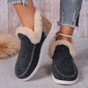 Comercio transfronterizo zapatos de algodón para mujer de talla grande 2024 invierno nuevo europeo y americano gamuza botas de nieve mujer 43 yardas
