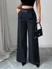 Pantalones de Traje Casual Elegantes de Cintura Alta Rectos Sueltos para Mujer, Novedad Otoño e Invierno 2025, Europeos y Americanos Transfronterizos