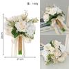 Ramo de Rosas Artificiales Color Champán para Novia, Ramo de Flores de Seda Decorativo, Sensación de Alta Gama para la Novia