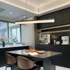 Lustre minimalista italiano para sala de estar e sala de jantar, iluminação LED de luxo leve, simples e criativo, iluminação elegante e estilosa em ferro