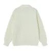 Suéter de Punto Nuevo Otoño 2026 para Hombre Manga Larga Color Sólido Estilo Pareja Cremallera Cuello Semiabierto Solapa Suelta Top