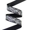 Cinta de 25 mm con Vidrio Triturado, Cinta de Satén con Pluma de Fénix Plateada, Cinta Decorativa para Empaque Estilo Chino