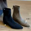 As~Botas Curtas Nude Simples Versáteis com Bico Fino e Salto Interno Outono Novo Estilo Britânico Retrô Nicho Emagrecedoras Femininas