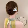 Grampo de Cabelo Antigo com Borla de Flor Exquisita Simples Moderno Disco Balanço de Cabelo Grampo de Cabelo com Sensação de Alto Padrão Cabelo Feminino Cheongsam Hanfu Grampo de Cabelo