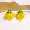 Pequeño fresco femenino tres dimensiones cristal fruta fresa diy tejido con cuentas pasador accesorios para el cabello pendientes material venta al por mayor