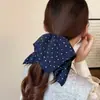 Pañuelo Cuadrado de Lunares Suaves Estilo Coreano para el Cabello para Mujeres, Versátil Accesorio para el Cabello Estilo Perezoso, Nuevo Pañuelo Cuadrado Extra Grande