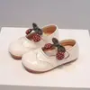 Zapatos de princesa de dibujos animados con lazo, elegantes y lindos para niñas, nuevos zapatos para caminar para niños 2026, primavera y otoño, zapatos de cuero para niños pequeños, modernos