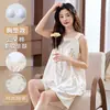 2026 Nuevo Conjunto de Pijama Camisola de Algodón Nube con Sujetador Incorporado Sin Mangas Pantalones Cortos para Mujer Camiseta sin Mangas de Verano Ropa de Casa Conjunto Delgado