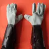 Fabricantes de luvas de solda atacado à prova de pele duas camadas mais cintura longa tecido de couro fosco suprimentos de proteção do trabalho luvas de soldador
