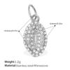 Estilo Ins Estilo Playa Exquisito Incrustado Strass Estrella de Mar Cocotero Colgante DIY Colgante de Collar Accesorios para Pulsera de Acero Inoxidable