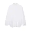 2026 Verano Nuevo Moda Callejera Femenina Europea y Americana Nudo de Cuerda Adornado Popelina Camisa de Manga Larga W03 7303
