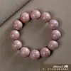 Pulsera de Madera de Ciprés Rojo Círculo Único Cuentas de Buda Pulsera de Múltiples Círculos Rosario DIY Hecho a Mano Juguete de Mano Joyería Versátil para Hombres y Mujeres