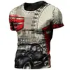 2022 nueva camiseta estampada de comercio exterior más vendida impresión digital 3D manga corta Top para hombre estilo callejero fabricantes de origen