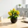 Simulación transfronteriza de 5 árboles frutales, plantas pequeñas en maceta, fruta de la suerte de Año Nuevo, bonsái de plástico, mini adornos decorativos de escritorio