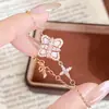 Pulsera de Concha Blanca de Trébol de Cuatro Hojas Estilo Xiaohongshu para Mujer, Diseño de Nicho, Dulce y de Lujo Ligero, Textura Exquisita y de Alta Calidad