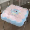 Bonito cojín de asiento a cuadros de dopamina con animales para sentarse mucho tiempo en oficinas, aulas, dormitorios y para estudiantes, almohadilla de silla engrosada