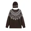 Sombrero jacquard de moda casual europeo y americano más vendido en AliExpress conjunto de dos piezas de punto