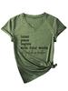 Camiseta de Manga Curta com Decote V Transfronteiriça Europeia e Americana Paz Interior Começa Verão Confortável Tops Prontos para Mulheres Ebay