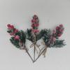 Navidad transfronteriza corte copo de nieve aguja de pino cuerda de cáñamo simulación piña fruto rojo fruta rica ratán decorativo corona árbol de Navidad