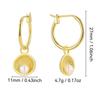 E0829 Aretes Europeos y Americanos Retro Elegantes de Diseño de Alta Gama para Mujer con Forma de Concha, Juego de Cuentas, Aretes Transfronterizos