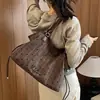 Bolsa de Lona Grande Capacidade para Mulheres 2026 Novo Estilo Preguiçoso de Verão Leve para a Escola e o Trabalho Bolsa Tote Ombro Único Bolsa Grande