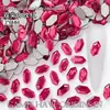 Nova Arte de Unhas Tendência Irregular 3*6 Ponta Dupla Fundo Plano Diamante Aurora Iridescente Gelo Champanhe Decoração de Unhas Strass