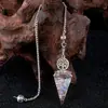Colgante de Aleación Árbol de la Vida Resina Péndulo Cristal Meditación Retro Cadena de Cinta de Goteo Péndulo Venta al por Mayor