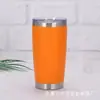Vaso Amazon transfronterizo de 20 oz de acero inoxidable de doble capa para coche, vaso para helado, vaso para café para llevar, vaso portátil con pajilla