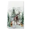 Toallas Pequeñas Populares Navideñas Estampadas Transfronterizas, Paños de Cocina para Platos, Toallas de Mano Absorbentes de Secado Rápido para el Hogar, Venta al por Mayor desde el Fabricante
