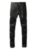 Pantalones plisados rectos con revestimiento negro encerado 2026 transfronterizos, pantalones de pierna ancha ajustados de nicho americano, jeans de moda para hombre