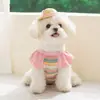 Ropa Hippie para Perros Mascotas Chaleco Floral Festivo Pastoral Ropa Transpirable para Perros Pequeños Teddy Bichon Primavera y Verano