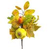 Ramas Simuladas de Hoja de Arce y Bayas Ramo para Jarrón de Halloween Rama Única Rama de Flor de Festival de la Cosecha Decoración de Hoja de Arce de Calabaza de Otoño