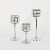 Soporte de pilar para decoración de bodas, decoraciones para ventanas de hotel, accesorios para bodas en casa, candelabro chapado en oro