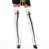 Calcetines de Halloween para mujer adultos de todas las combinaciones calcetines de tubo largo calcetines de monja para mujer accesorios de disfraz sagrado hasta la rodilla