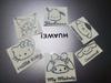 Pegatina de dibujos animados para teléfono móvil, galvanoplastia, pegatina de metal Sanrio, pegatina plateada de anime, pegatina impermeable para perro parchia, venta al por mayor