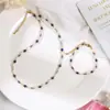 Conjunto de Collar y Pulsera de Piedra Azul con Vetas de Lapislázuli y Perlas de Agua Dulce 2026 Nuevo Simple Versátil Joyería Hecha a Mano Venta al por Mayor