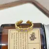 Anel Colorido Esmaltado Estilo Palácio Retro Doce e Fresco Esmalte Gotejante Elegante Anel Feminino Celebridade da Internet Popular Flor Nicho Anel