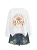 Amazon eBay sitio independiente moda casual deportiva para mujer fútbol mama rugby casco sudadera con capucha