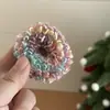 Lazo para el pelo de punto de encaje coreano nuevo, Cuerda para el pelo de coleta alta estilo chica Mori dulce y engrosada, Accesorio elástico para el pelo