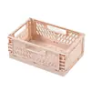 Cesta de Almacenamiento de Escritorio Caja Creativa para Almacenamiento de Snacks Plegable Apilable Cesta de Almacenamiento de Plástico Escritorio Sala de Estar Refrigerador Cesta de Almacenamiento