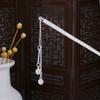 Nuevo Estilo Chino Plata Miao Geométrico Hueco Pasador de Pelo con Borla de Escalón Retro Borla de Pavo Real Antiguo Accesorios para el Cabello Cheongsam Hanfu