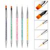 Herramientas para uñas de Amazon, 5 piezas, bolígrafo de fototerapia, varilla de lentejuelas, bolígrafo de doble punta para decoración de uñas, bolígrafo de dibujo lineal, bolígrafo taladro