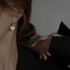 Pendientes de plata 925 con forma de aguja y hebilla para la oreja, temperamento femenino, estilo diosa que combina con todo.
